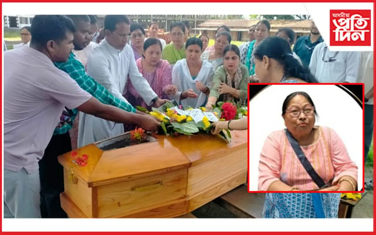 অৱসৰপ্ৰাপ্ত কৃতী শিক্ষয়িত্ৰী জিনা বড়োৰ বিয়োগত জোনাইত শোকৰ ছাঁ...